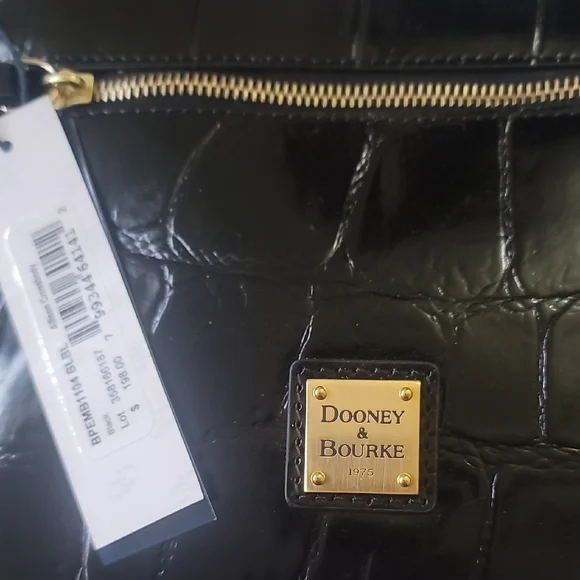 Dooney & Bourke Black Croc-Embossed Crossbody Bag - Picture 2 of 9